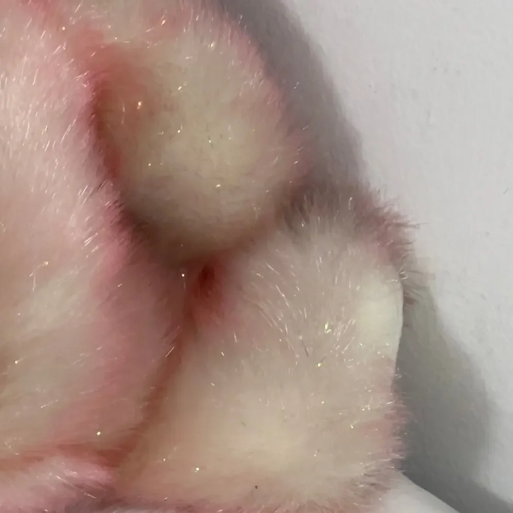 Russ Berrie Taffie Bear Pink & Cream Sparkly Fur Plush Toy Machine Washable 9